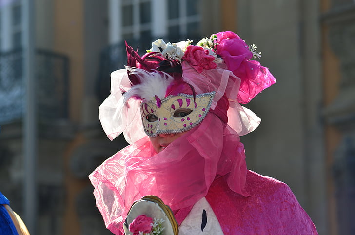 hallia venezia, costume, carnival, schwäbisch hall, figure, mask, panel