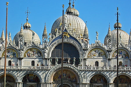 doge's palace, italy, saint mark's square, venice, architecture, church, cathedral