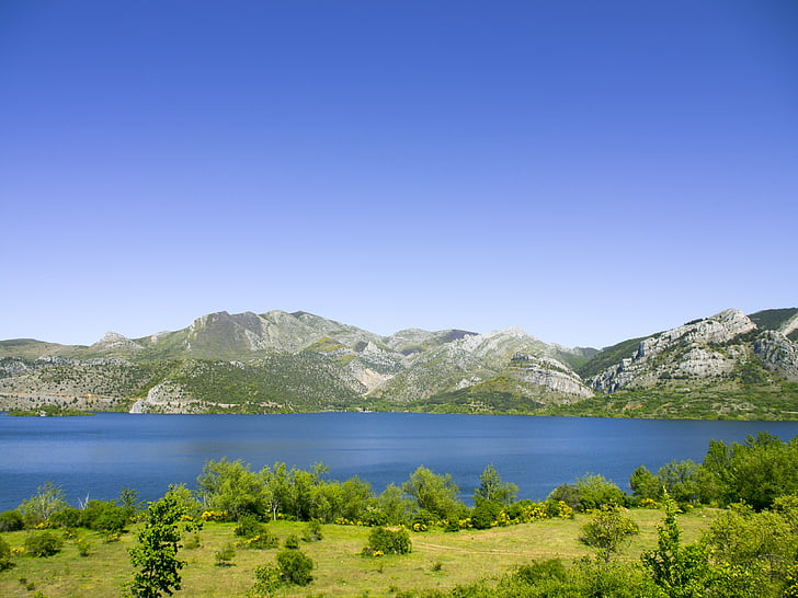 lake, landscape, mountains, nature, mountain, blue, summer