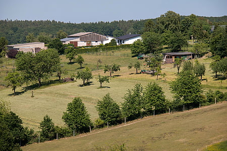 farma, Eifel, poľnohospodárstvo, statok, stodola, Sunny, Hof