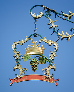 Corona, emblema, Blacksmithing, forgiato, scudo, vino, agricola