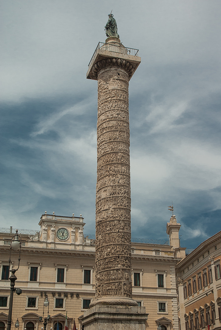 Rome, colonne, Marc-aurèle, sculpture, antique