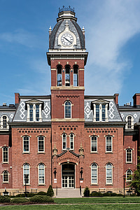 Woodburn hall, Nyugat-virginia, Egyetem, Morgantown, WVU, épület, Landmark