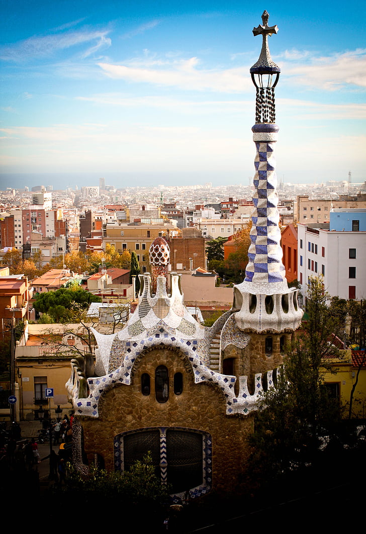 Parc guell, Gaudi, Španielsko, Barcelona, Architektúra, Európska, španielčina