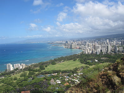 Havaj, Honolulu, Diamond head, město