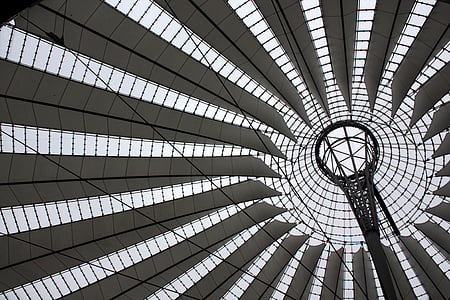 berlin, sony center, architecture, roof