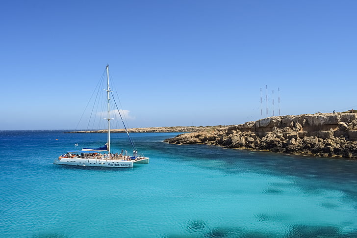 catamarà, Mar, vaixell, Turisme, blau, oci, vacances