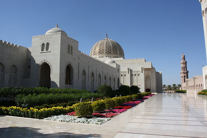 Omán, grroße mecset, Sultan kaboos, mecset, Muscat