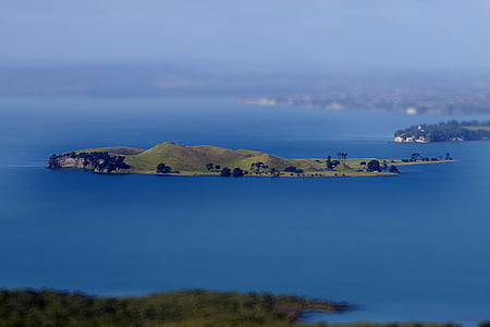 salas, Auckland, Jaunzēlande, dekorācijas, ainava, okeāns, krasts