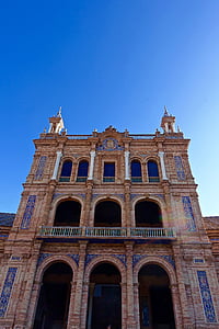 Plaza de espania, Pałac, Sewilla, historyczne, słynny, Pomnik