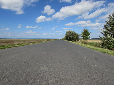 camí rural, carrer lateral, pista de terra, carretera, asfalt