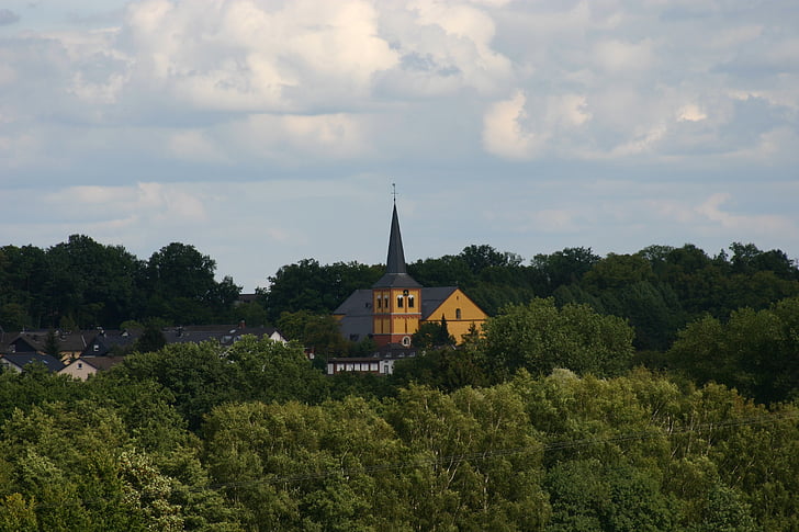 kirik, asbach, kirikud, hoone, maastik