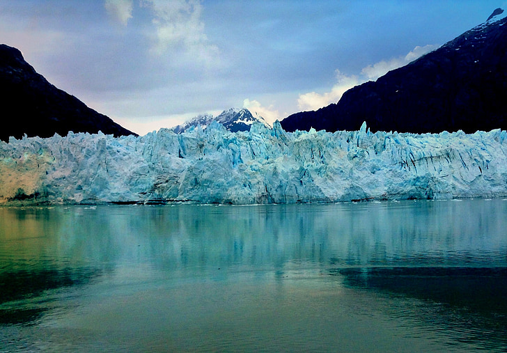 margerie ledovec, ledovec, Aljaška, modrá, Národní, parku, sníh