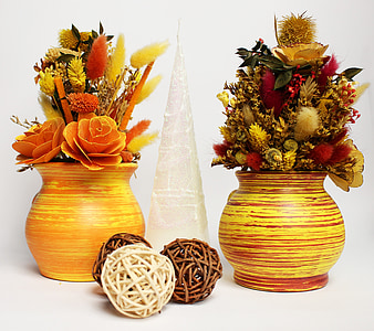 decoration, dried grasses, flowers, dried, decorative flowers, ceramics, home decoration