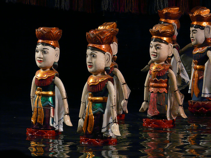marionette sull'acqua, Vietnam, Hanoi