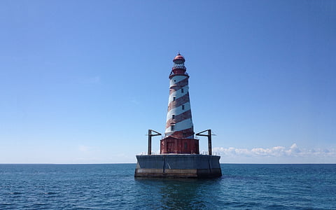 Lighthouse, sjön, blå, Sky, natursköna, landmärke, Michigan