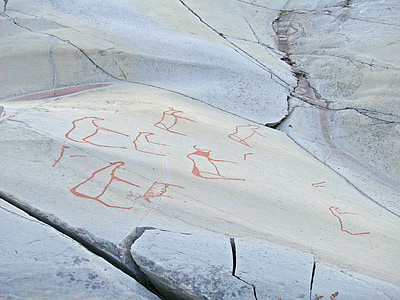 Rock schilderij, tekening, prehistorische, schilderij, Rock, oppervlak, natuur