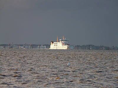 ferry, ship, boot, shipping, transport, cross, water