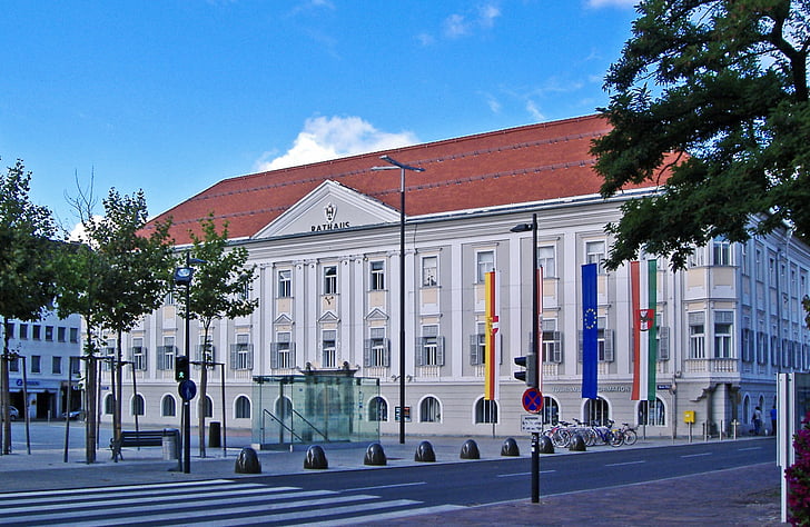 Klagenfurt, radnica, hlavné mesto štátu, Korutánsko, Rakúsko, centrum, Downtown