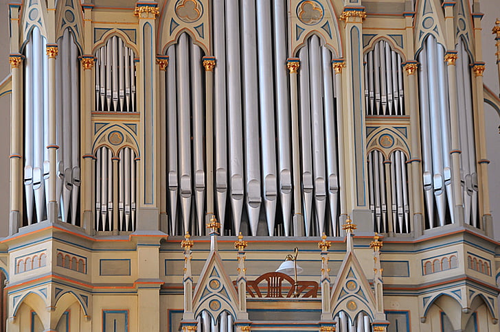 kyrkan, orgel, metall, reformerta kyrkan, Decs, musik, piporgel