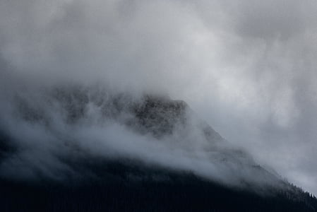 Фото, хмари, покриття, Гора, піку, Хмара, туман