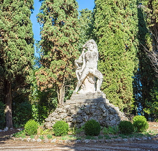 Vila cortine rūmai, Sirmionė, Gardos ežeras, skulptūra, statula, pagrindai, prabanga