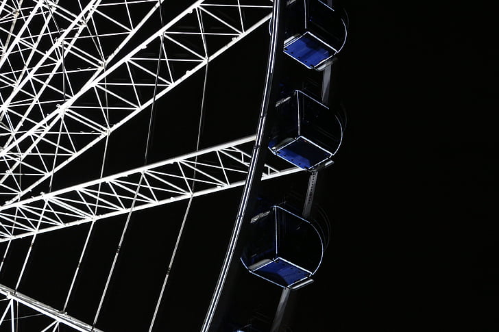 Ferris wheel, Lễ hội dân gian, đi xe, nền tảng, đêm, giải trí