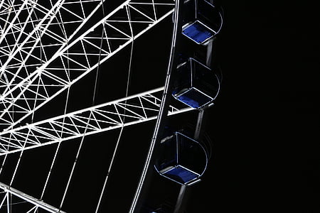 Ferris wheel, Lễ hội dân gian, đi xe, nền tảng, đêm, giải trí