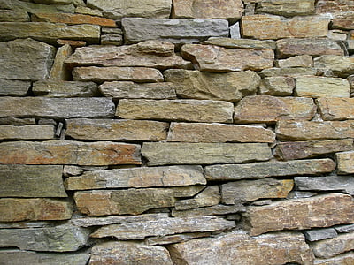 ściana, kamienie, cegły, szermierka