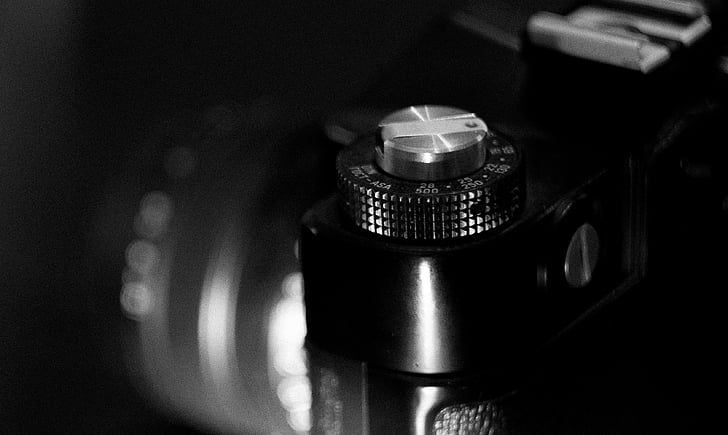 black-and-white, camera, close-up, equipment, camera - Photographic Equipment, technology