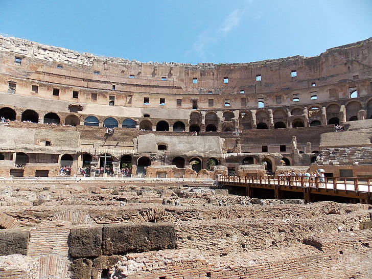 Colosseum, Rooma, Italia, arkkitehtuuri, Amphitheatre, Arena, Gladiaattorit
