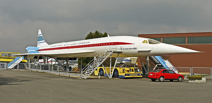 høy flygeblad, Concorde, supersonisk, passasjerfly, passasjerfly, mach2, Museum