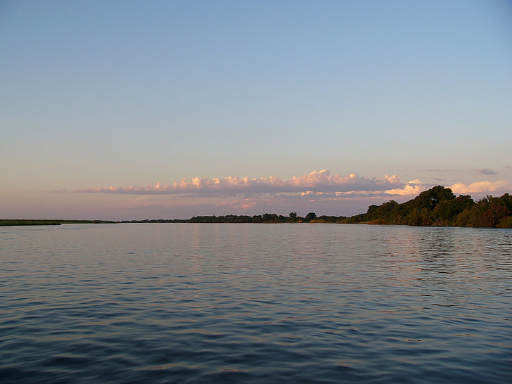 floden, vand, natur, nuværende, landskab, eventyr verdener de, Botswana