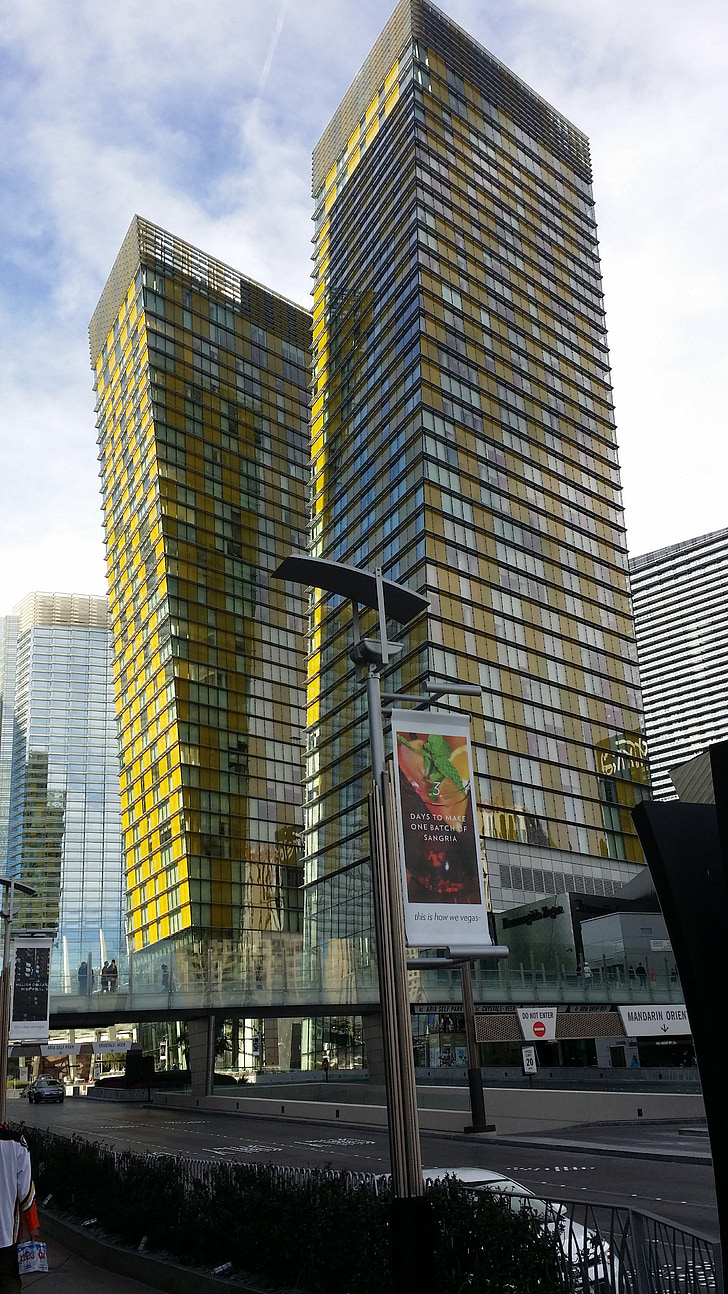 bâtiments, Centre ville, Las vegas, Vegas, grande hauteur, architecture, point de repère