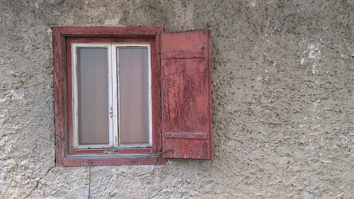 window, house, old, wood, architecture, wall, building