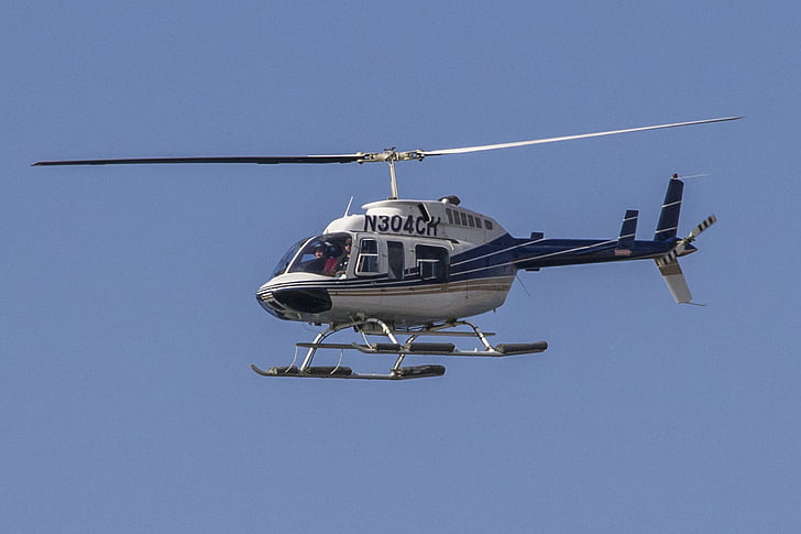 helikopter, vliegen, vliegtuigen, vlucht, propeller, Rotor, blauw