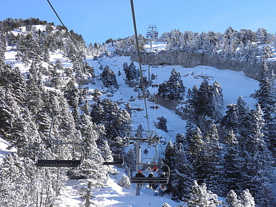 Villard-de-lans, Francia, nieve, invierno, montaña, paisaje, esquí