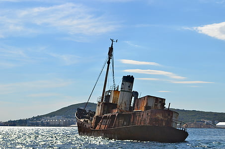 boat, ship, rust, shipwreck, pirate, asylum seeker, whaler