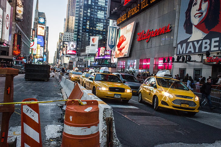 taxi, New york, ville, les transports en commun, NYC