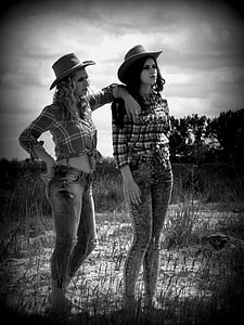 cowgirl, vilda västern, hattar, skönhet