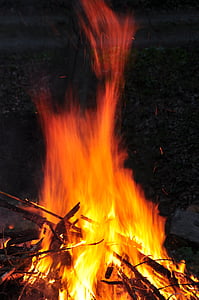 tábortűz, tűz, éget, kaland, Walpurgis rögzített, fa, Láng