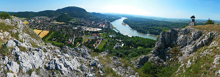 Austria, Danube, Hainburg, braunsberg, Panorama