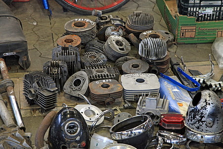 Oldtimer, Ersatzteile, Metall, Autoteile, Reparatur, Technologie