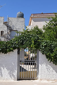 vrtna vrata, vrata, unos, ulaz, mediteranska, obrastao, Sicilija
