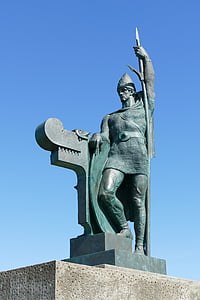 Reykjavík, Island, sochařství, obrázek, socha, umění, Památník