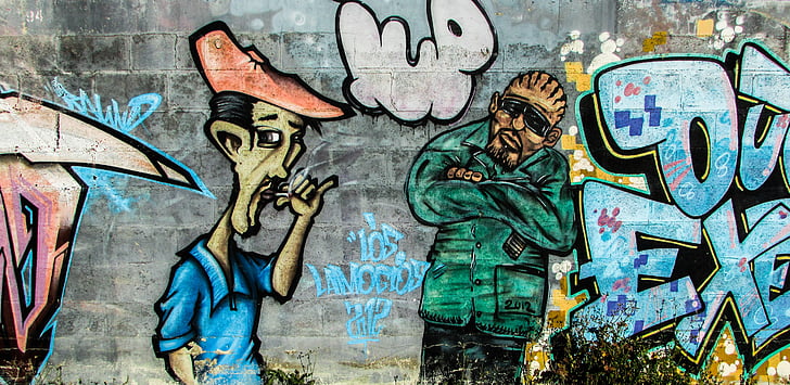 Cipru, Larnaca, graffiti, colorat, pictura, tineri, stil de viaţă
