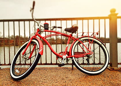 vélo, vélo, sport, vélos de route, activité, mode de vie, coucher de soleil