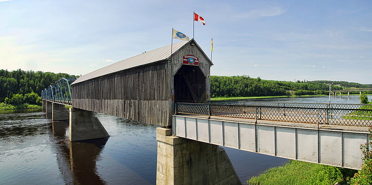 florenceville, kuriems, tiltas, Naujasis Bransvikas, upės, Gamta, tiltas - vyras padarė struktūra