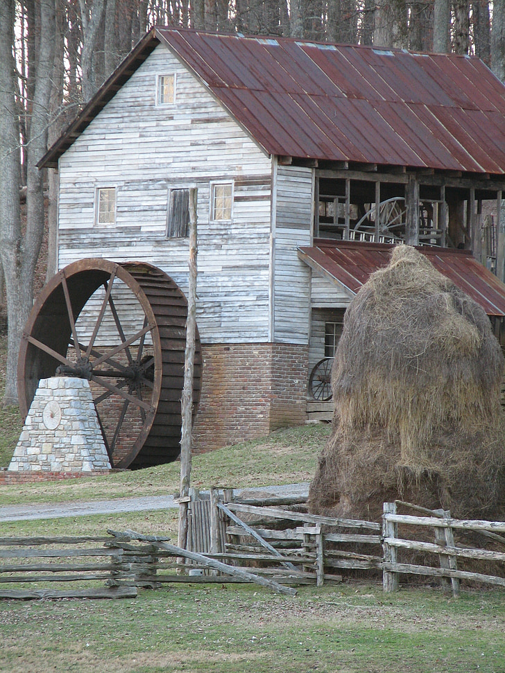 ferme, Grange, Hay, pile, cultures, Agriculture, Agriculture