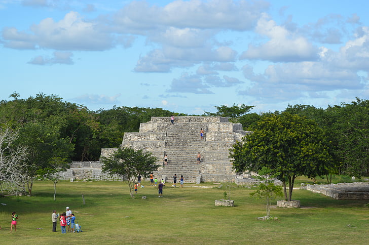 pyramid, mexico, maya, architecture, aztec, sun, tourism